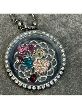 SOUTH Hill designs silver tone locket pendant necklace